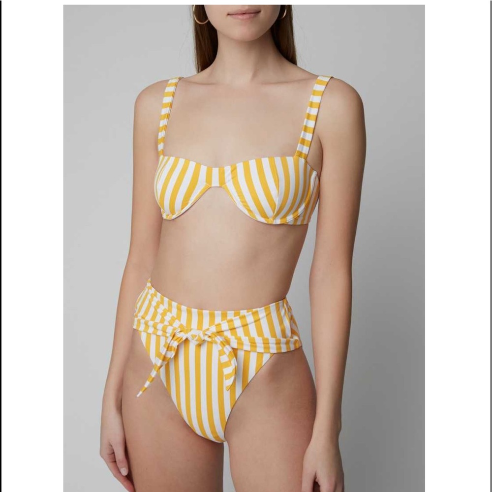 Onia Cabana Stripe 827 Citrus Sorrent Bikini (used) - Picture 3 of 12